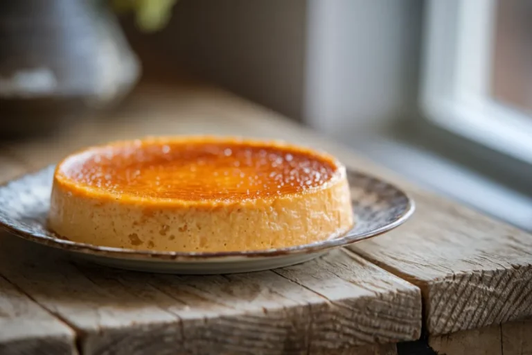 Golden caramelized crème brûlée