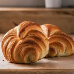 Freshly baked Gipfeli on a cooling rack