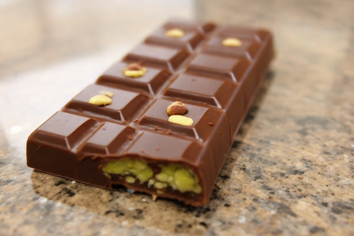 Pistachio filled chocolate bar recipe