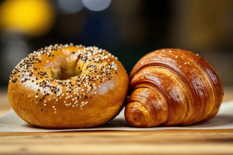 Bagel and croissant comparison