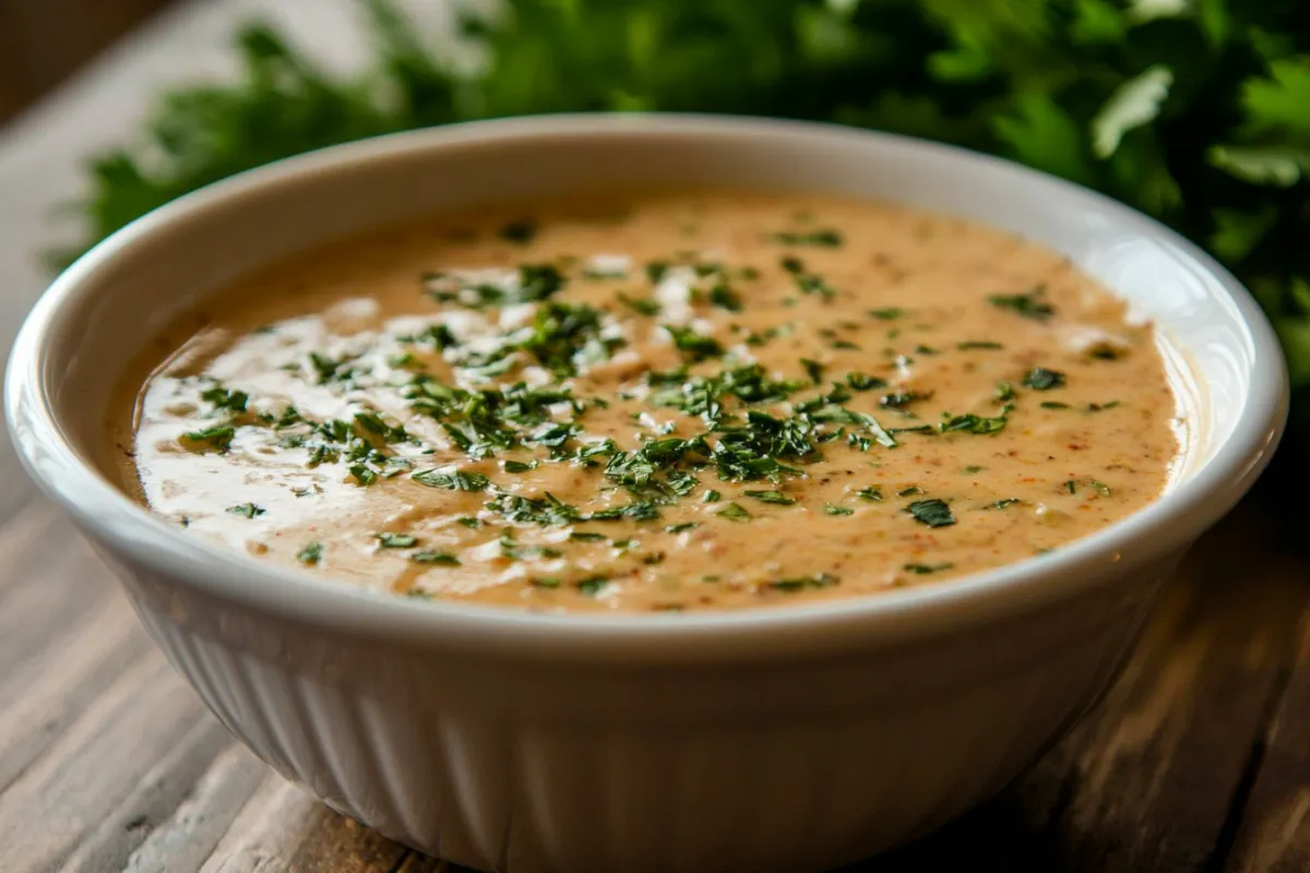 A bowl of cowboy butter with herbs and spices, ready to be used as a dip or topping.

