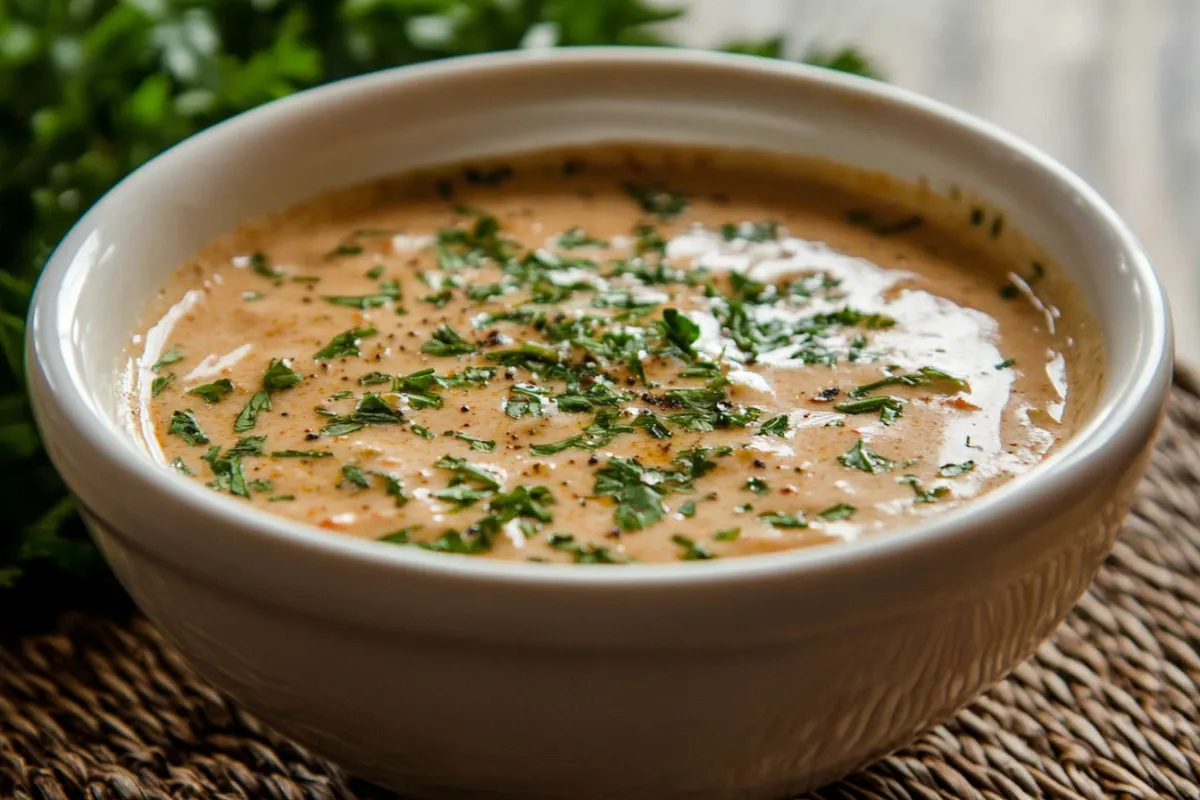 A bowl of cowboy butter with herbs and spices, ready to be used as a dip or topping.

