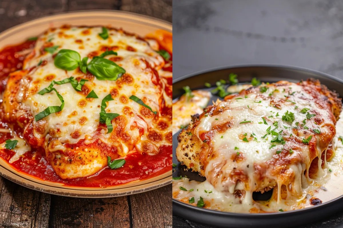 Chicken Parmesan vs. Chicken Parmigiana - Two delicious Italian chicken dishes side by side