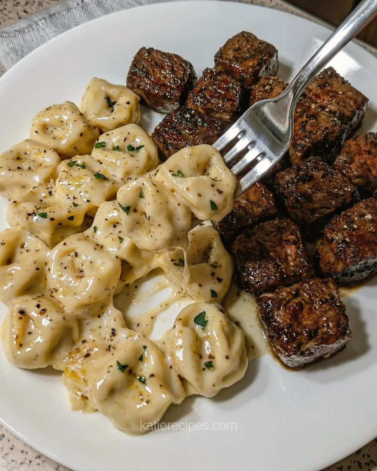 steak bites and tortellini skillet dinner