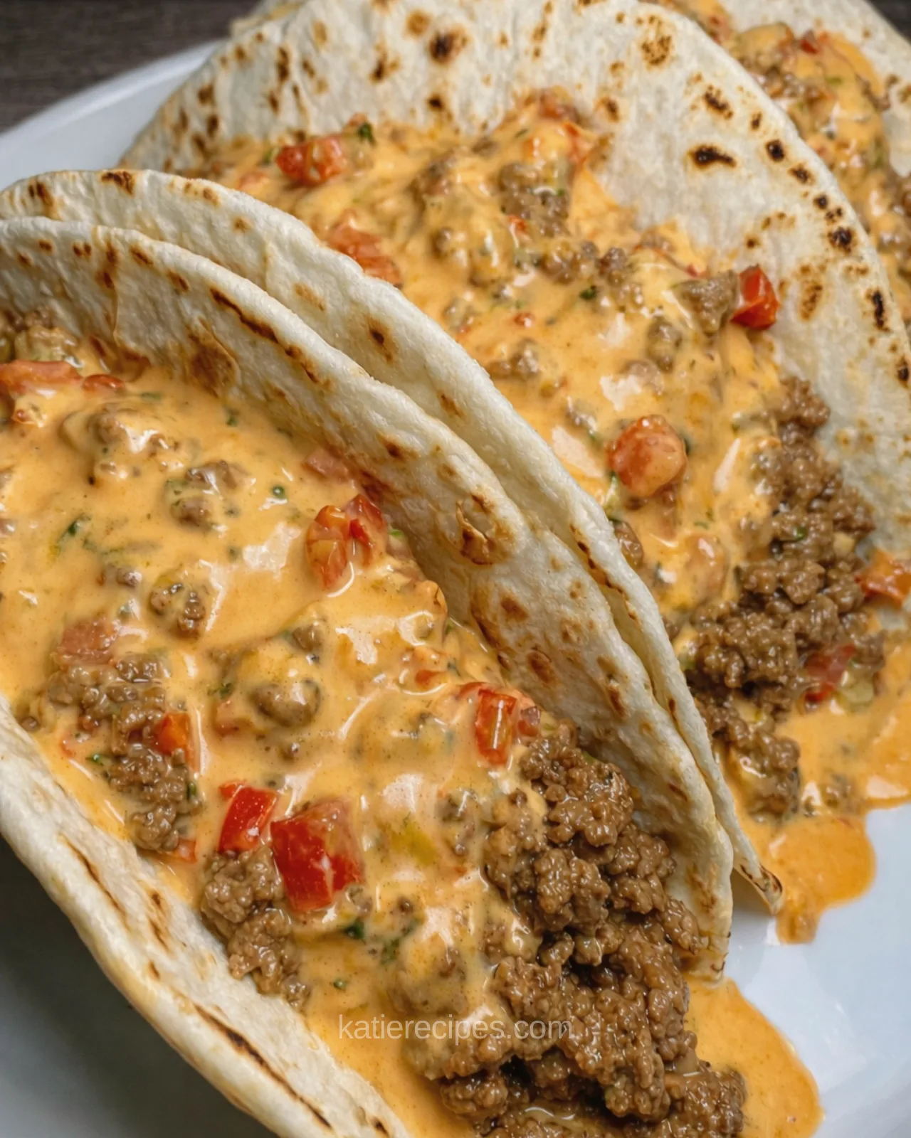 Cheesy Rotel Beef Soft Tortilla Tacos-2