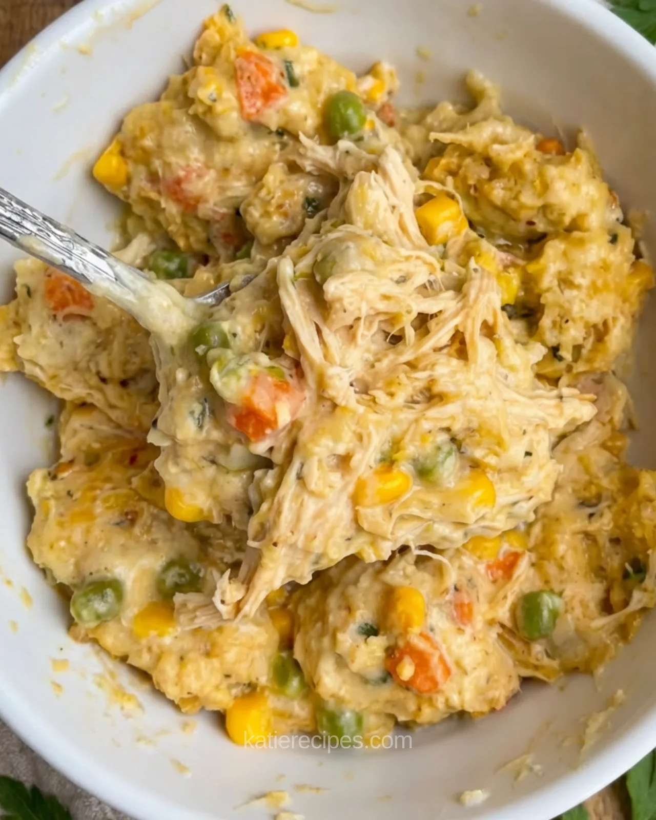 Crockpot chicken and stuffing casserole with melted cheese artcl-2