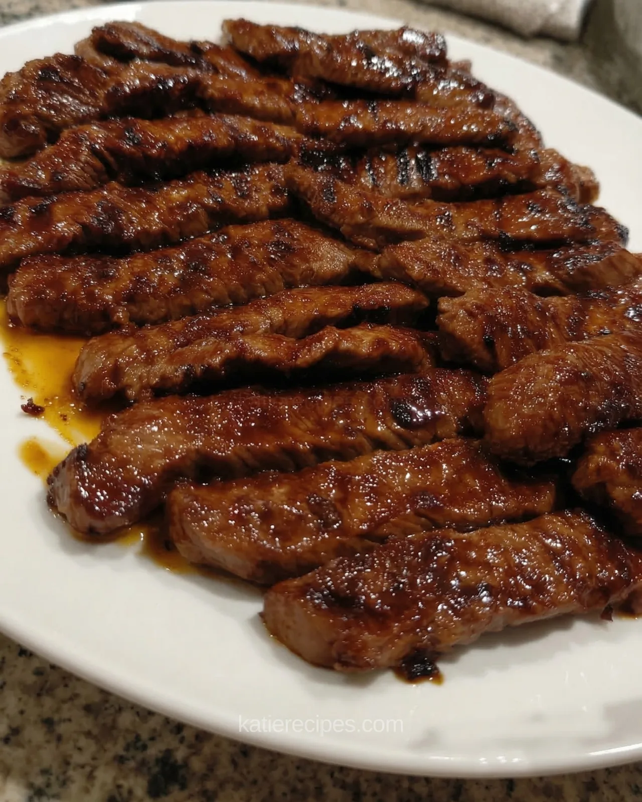 Grill Pan Honey Glazed Steak Strips - 2 - artcl