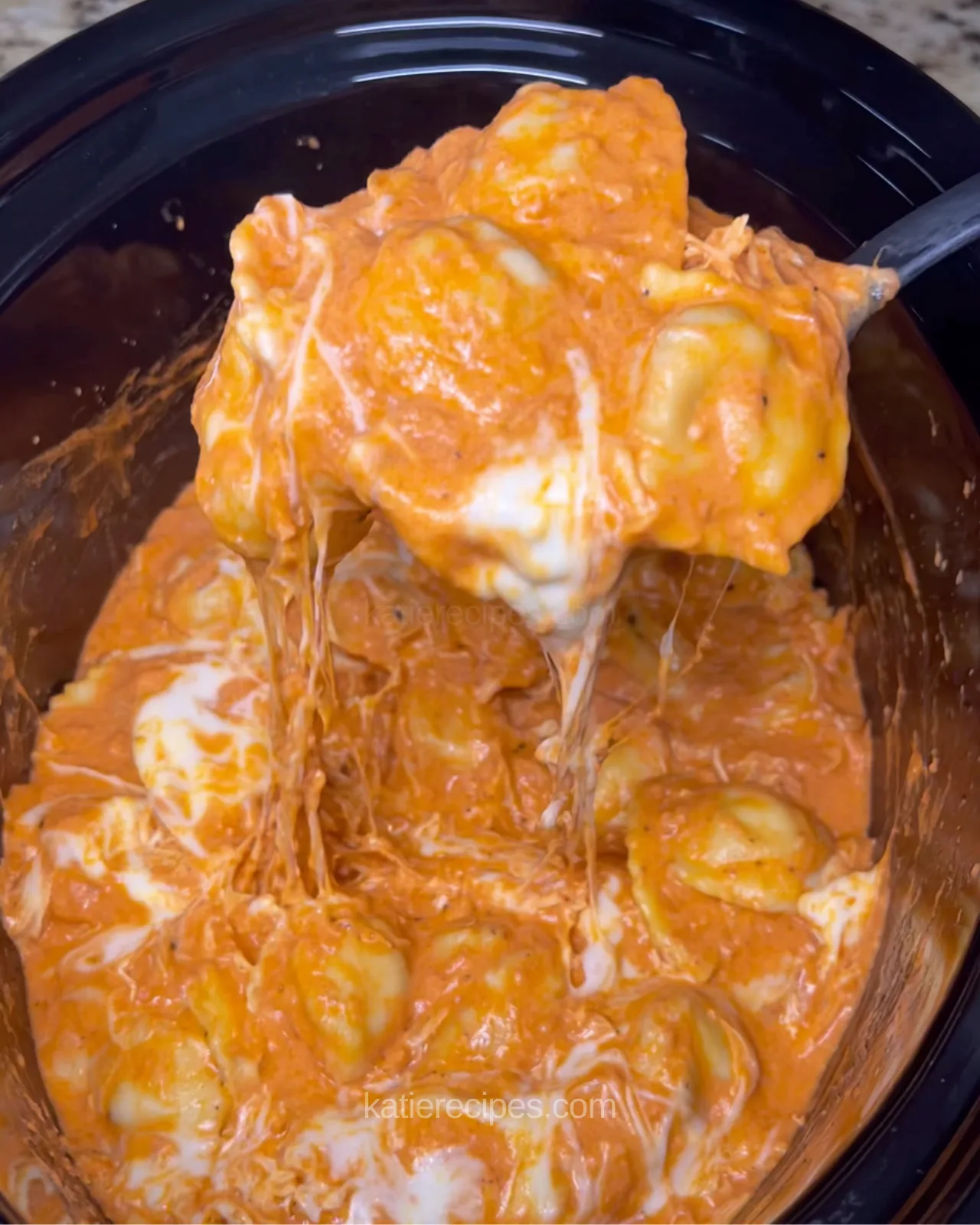 crockpot million dollar ravioli overhead