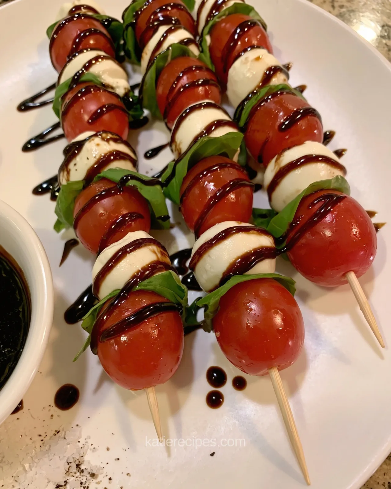 Caprese Skewers with Balsamic Glaze